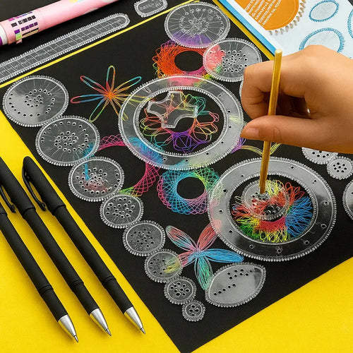 22-teiliges Spiral-Lineal-Set – Kreatives Zeichnen mit System Mivoza Deutschland