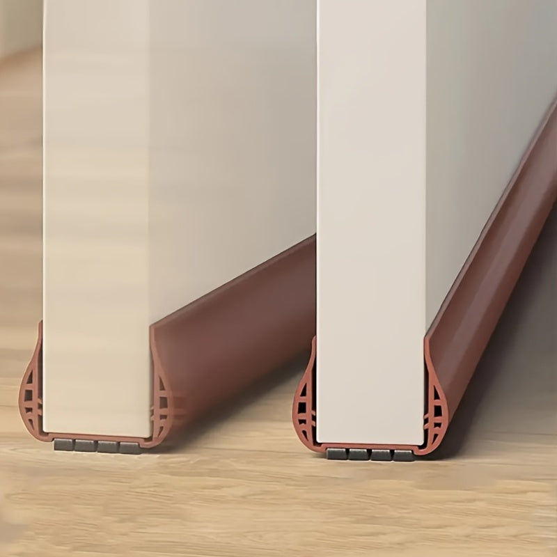 Adjustable door seal against drafts and heat loss