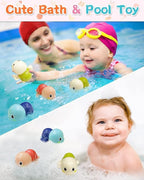Wind-Up Swimming Turtle Bath Toy – Set of 6