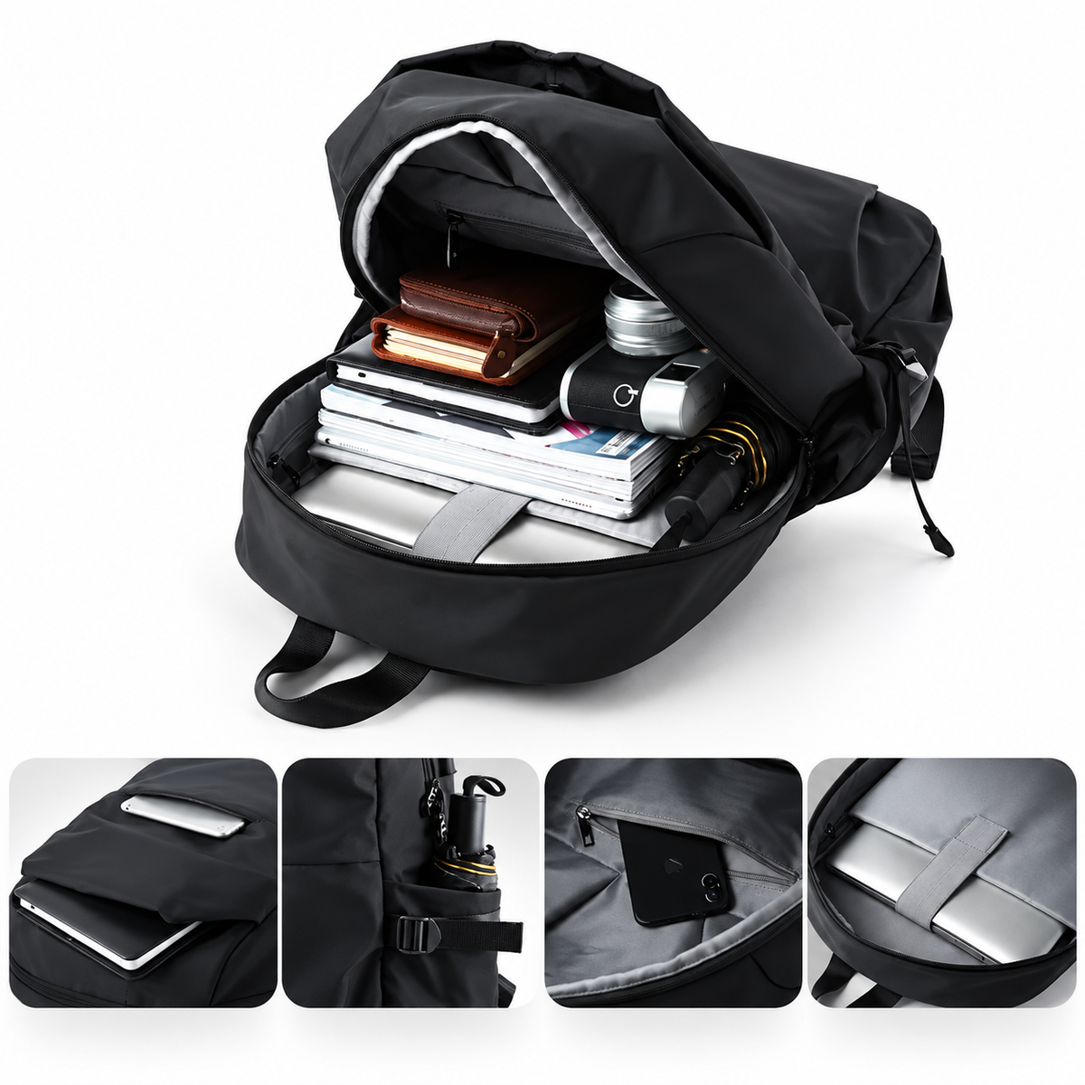 Rucksack wasserabweisend mit gepolstertem Laptopfach