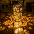 Solar Gartenlaterne mit Sonnenblumen-Muster