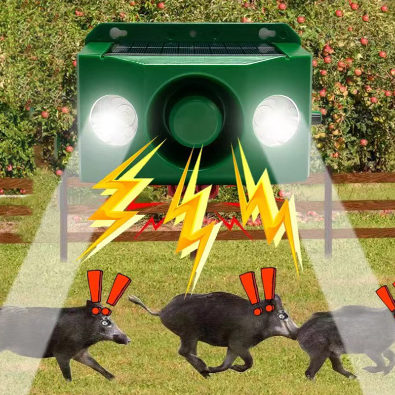 Solar-Tierabwehr mit Blitzlicht und Alarm