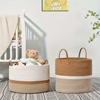 Cotton Storage Basket cm – Boho Style with Handles