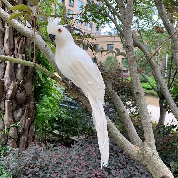 Dekorativer Papagei Gartenornament – Lebensechte Vogelfigur mit Federn