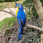 Dekorativer Papagei Gartenornament – Lebensechte Vogelfigur mit Federn