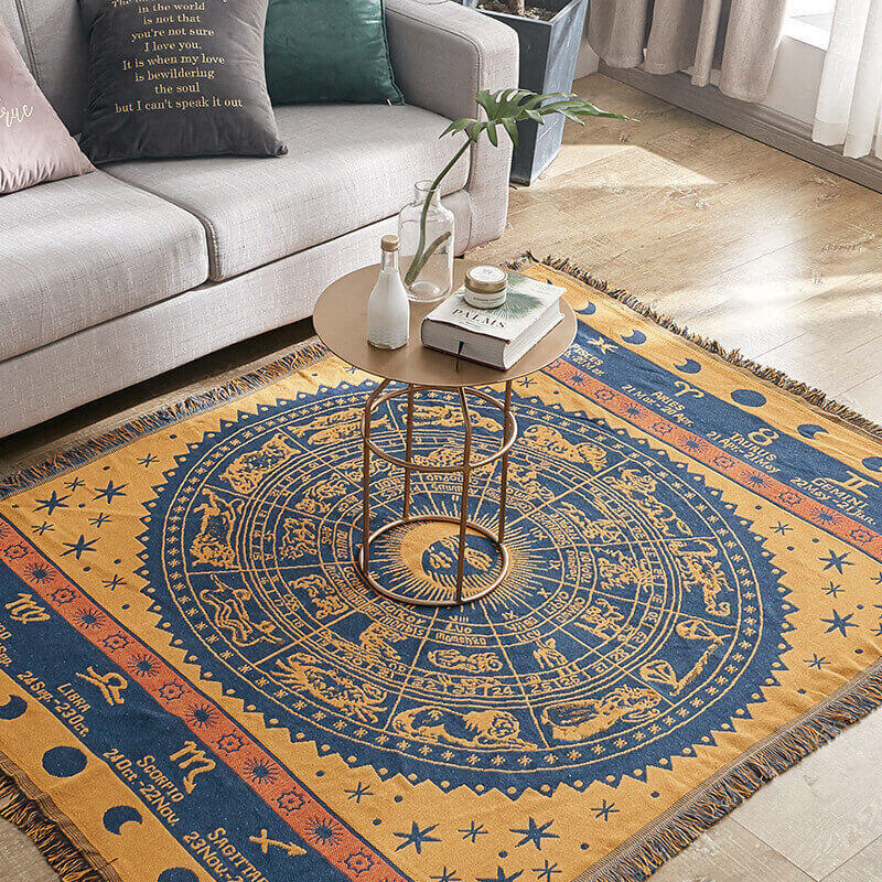Überwurf Bohemian mit Quasten – Wendbares Design aus Baumwolle