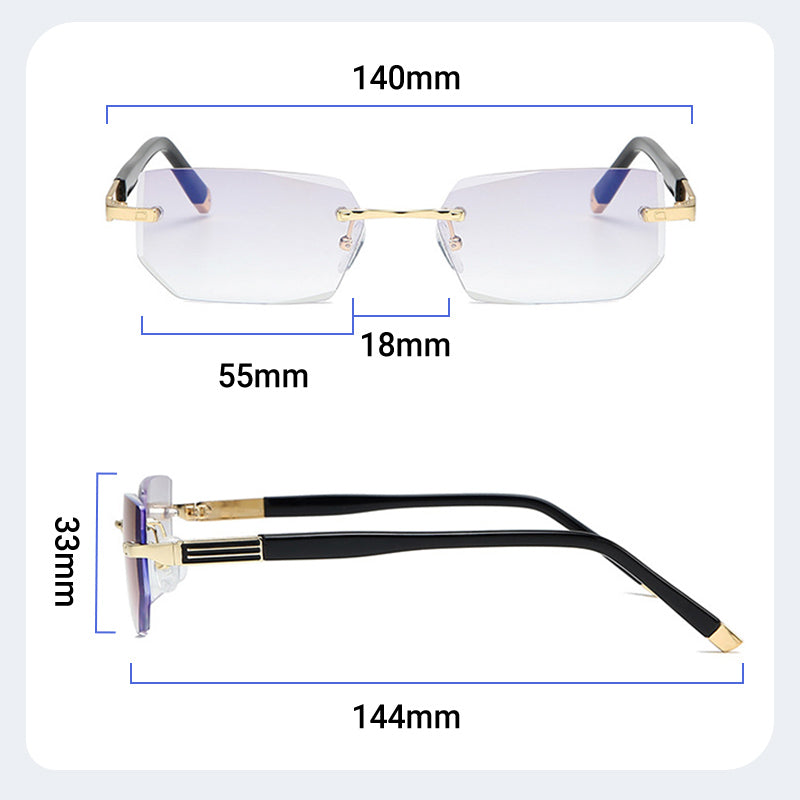 Progressive varifocal glasses with blue light filter