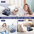 Mattress vacuum cleaner with UV light against mites