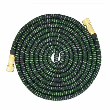 Expandable garden hose with high-pressure spray gun – Expands to 3 times its length
