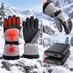 Beheizte Skihandschuhe wiederaufladbar mit 3 Wärmestufen