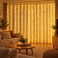 LED-Lichtervorhang Eiszapfen Warmweiß – Für Fenster und Innenwand