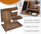 Holz-Schreibtischorganizer mit Handyständer – für Ordnung auf einen Blick
