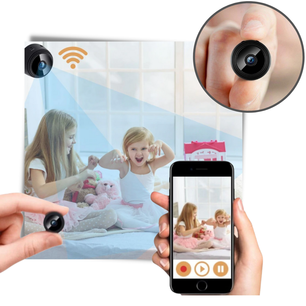 Mini surveillance camera with Wi-Fi and motion detector