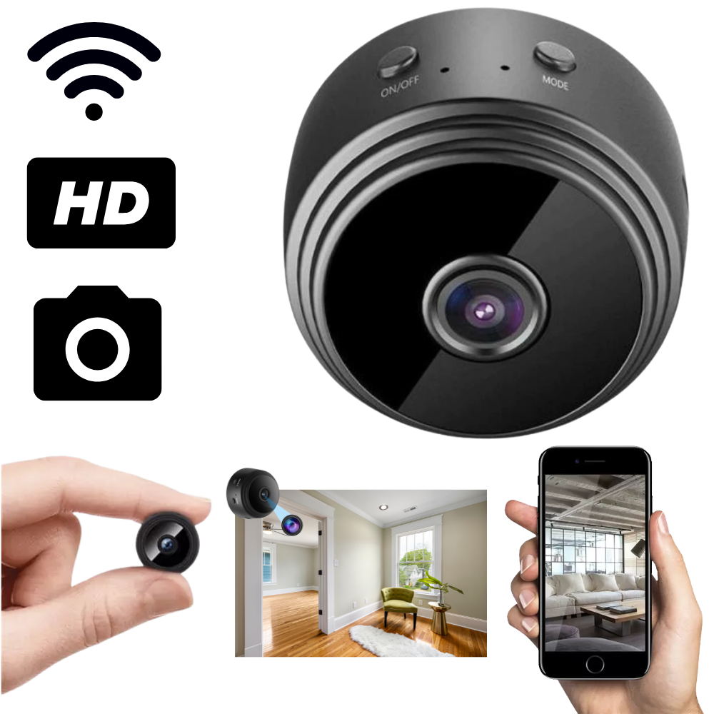 Mini surveillance camera with Wi-Fi and motion detector