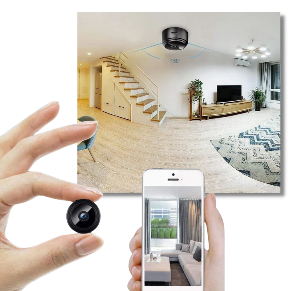 Mini surveillance camera with Wi-Fi and motion detector
