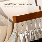 Wooden Hangers with Stainless Steel Clips – Hang More, Take Up Less Space - Set of 2
