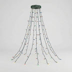 LED waterfall string lights for the Christmas tree, copper wire, with remote control