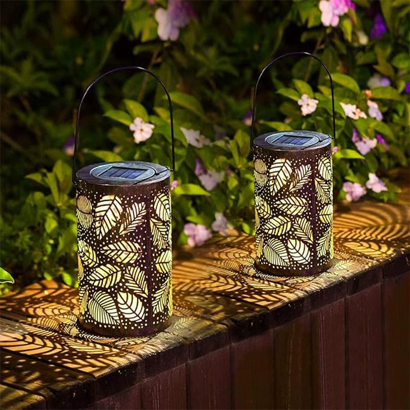 Solar Gartenlaterne mit Sonnenblumen-Muster