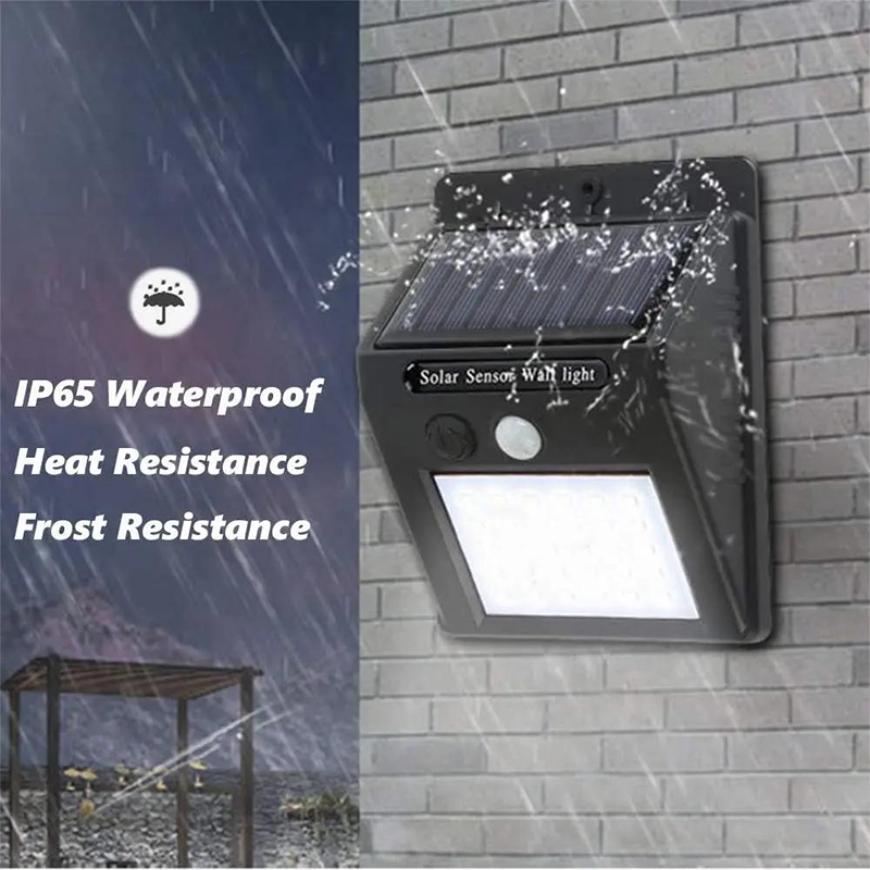 Solar LED wall light with motion sensor – waterproof