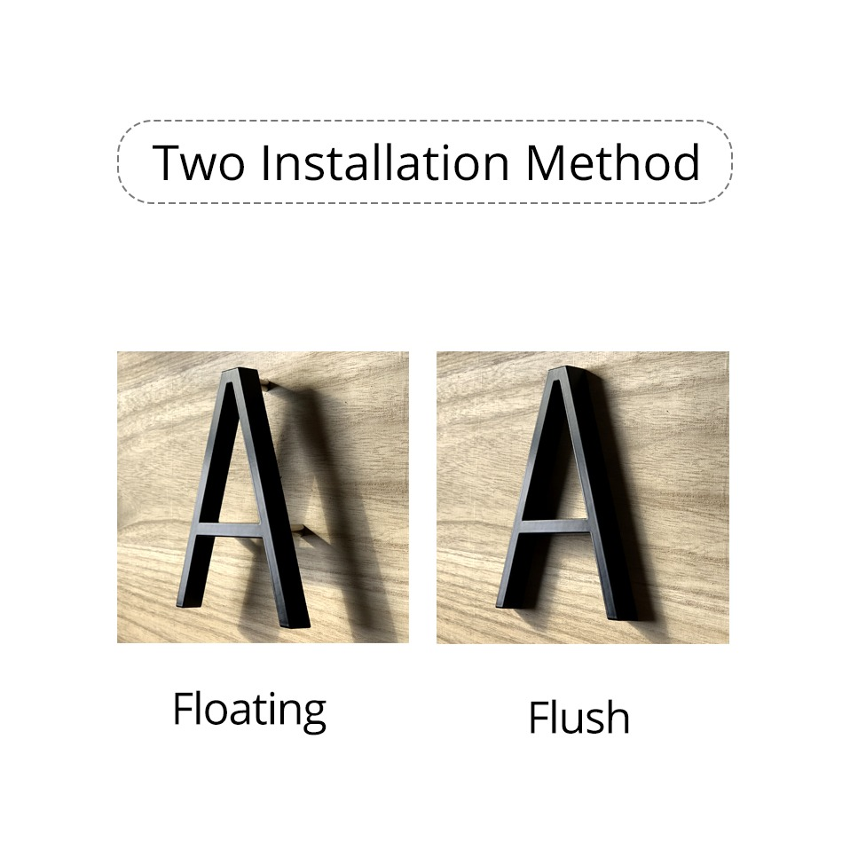 Moderne Hausnummer aus Zinklegierung