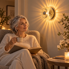 Wandlampe Glas Bauhaus-Stil mit Sunburst-Lichteffekt