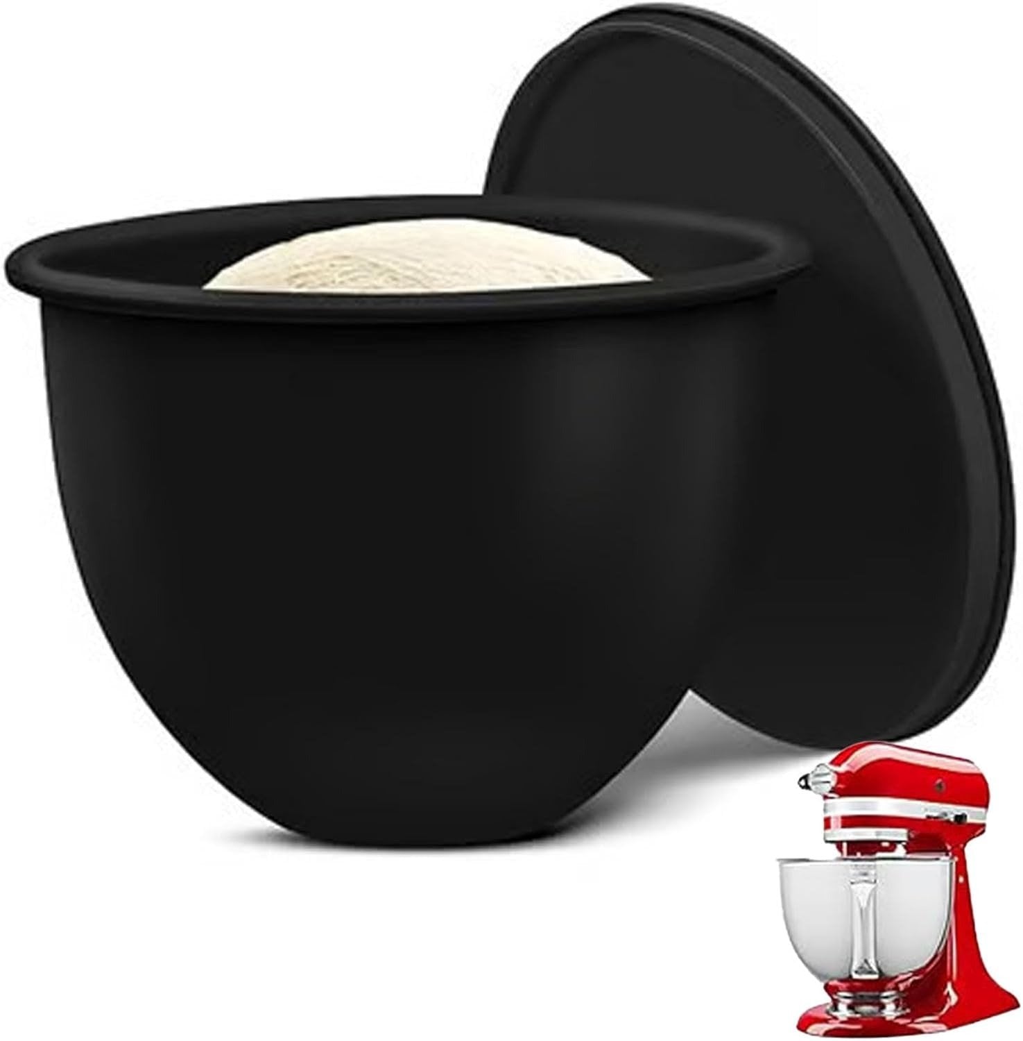 Silikon-Rührschüssel-Einsatz für KitchenAid mit Deckel