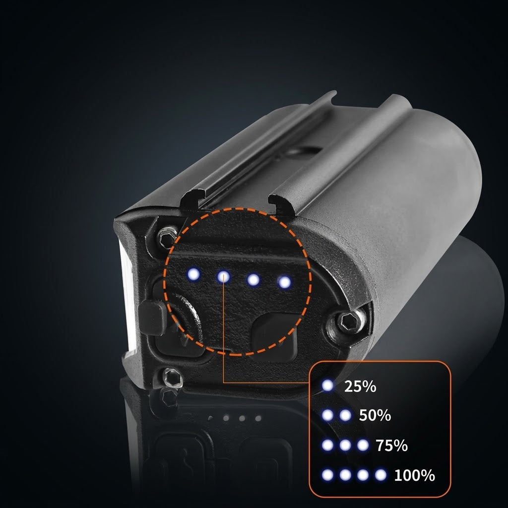 Fahrrad-Frontlicht LED 1000 Lumen, aufladbar mit 2000-mAh-Akku