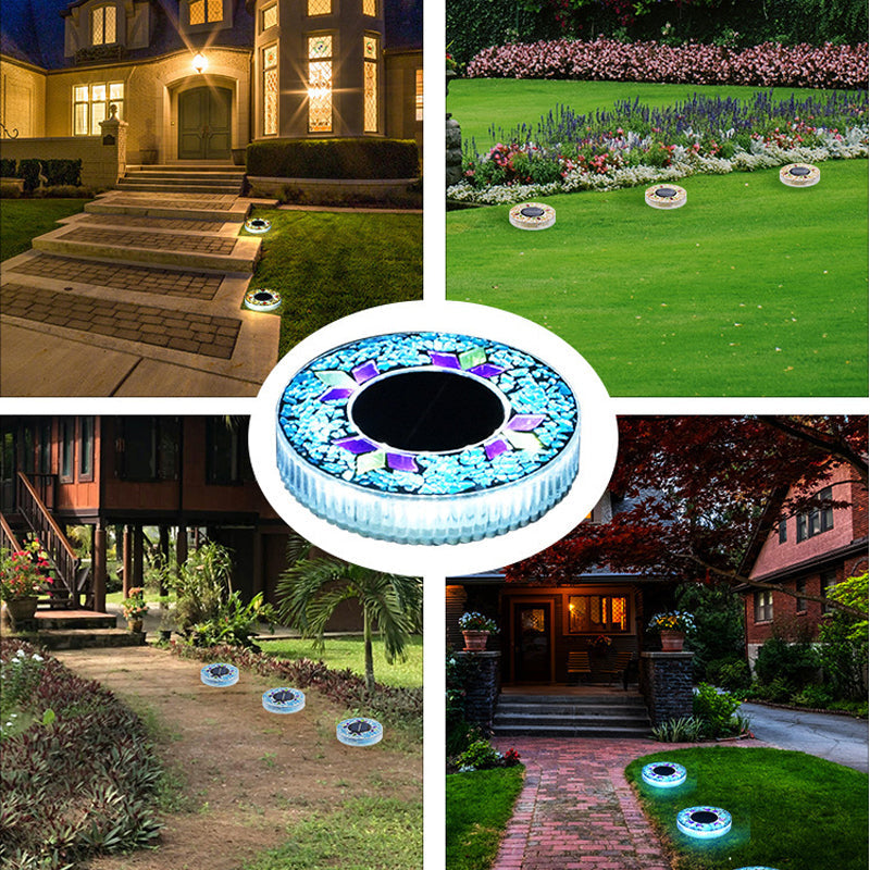 Solar garden lights mosaic design – 6 LEDs, up to 10 hours