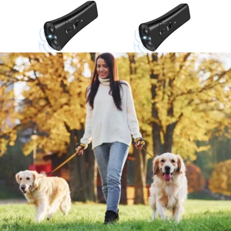 Ultrasound Dog Trainer Against Barking with LED Light