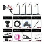 Automatic irrigation system with 360° spray nozzles