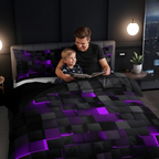 3D Grid Bedding Set with Gaming Design
