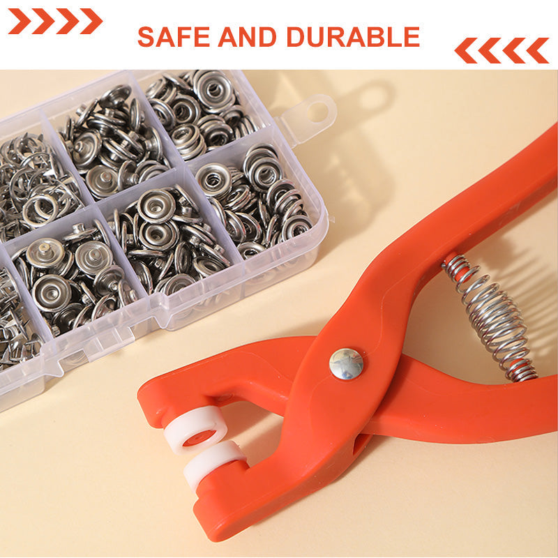 Druckknopf-Set Metall mit Befestigungszange