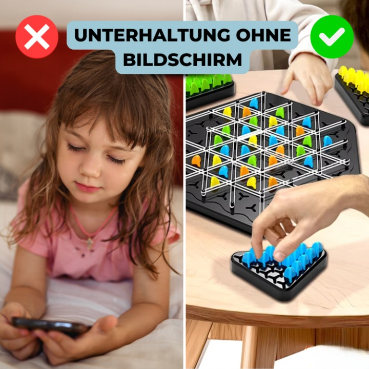Strategiespiel Dreieck-Schach mit Ketten-Mechanik