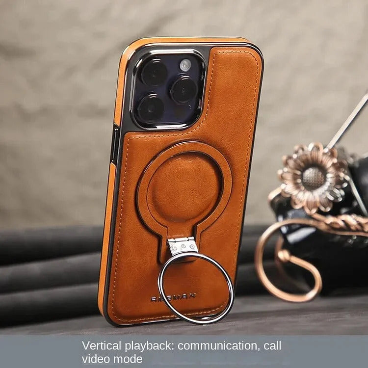 Leder iPhone-Hülle mit magnetischem Ständer – Premium-Schutz -   Mivoza Deutschland