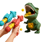 Dinosaur shooting game with foam balls