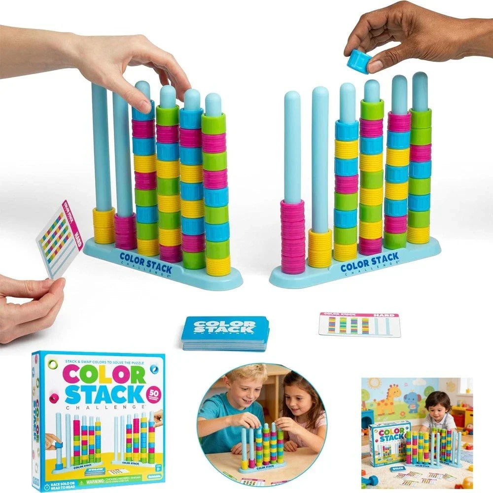 Farben-Stapelspiel für schnelles Denken und Reaktion