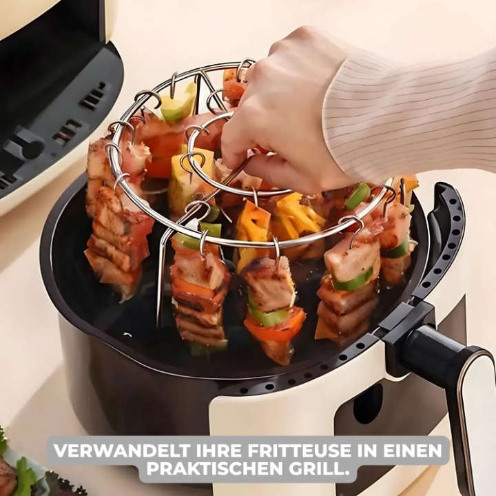 Heißluftfritteusen-Grillaufsatz mit Spießen -   Mivoza Deutschland