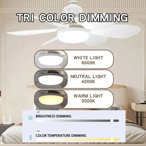 Deckenventilator LED mit Fernbedienung und dimmbarem Licht
