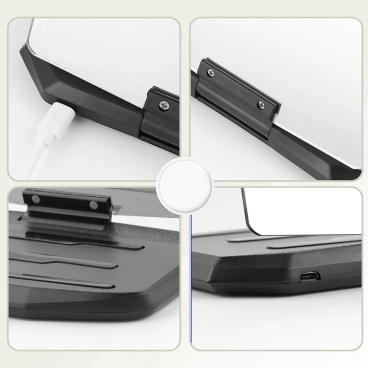 Heads-up display with wireless charging station for the car