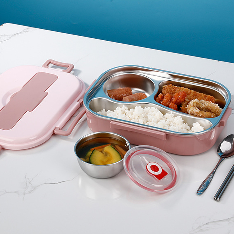 Lunchbox Edelstahl mit 3 oder 4 Fächern