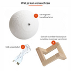 Moon Lamp with Wooden Stand – 16 Colors & Dimmable