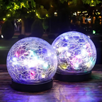 Solar LED garden light with flower pattern