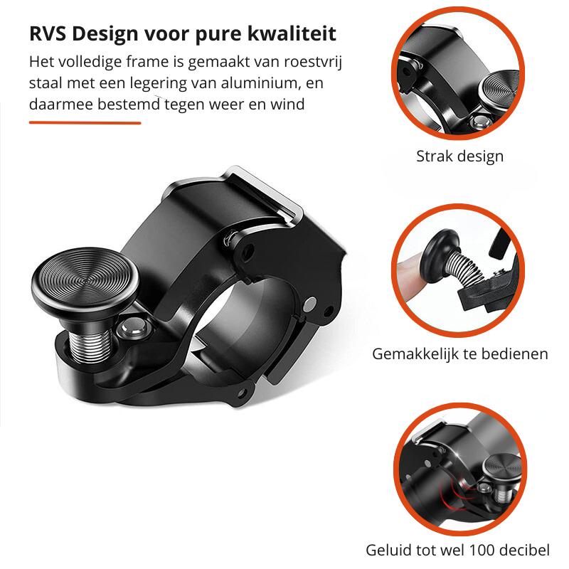 Aluminum Bicycle Bell – 100 dB Loud, Lightweight & Easy to Mount