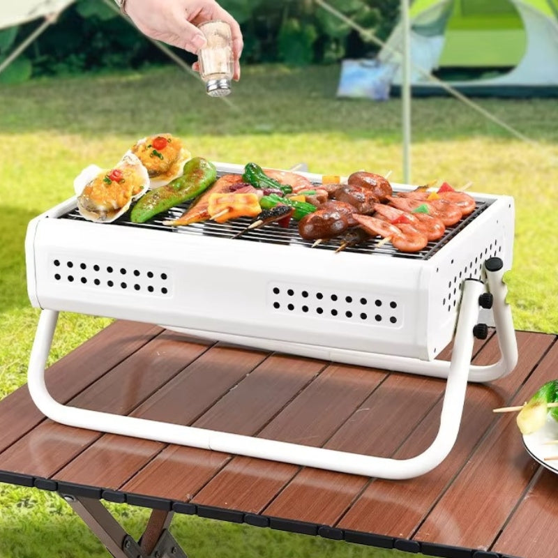 Tragbarer Holzkohlegrill – Klappbar mit umfunktionalen Griffen