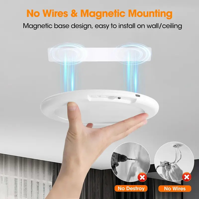 LED-Deckenleuchte mit Bewegungsmelder – Magnetische Montage