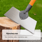 Garden scraper with manganese steel blade and wooden handle