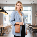 RFID Protection Crossbody Bag made of PU Leather with Anti-Theft Design