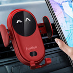 Wireless car charger with automatic phone holder