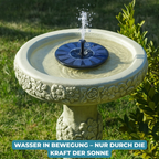 Solar fountain with 4 nozzles for birdbath and pond