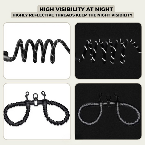 Double leash with 360° swivel – Never tangles again